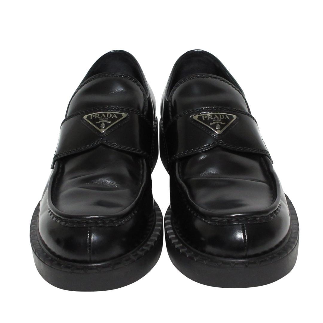 2026現行メンズ プラダ チョコレート黒ローファー8.5約27-27.5前後