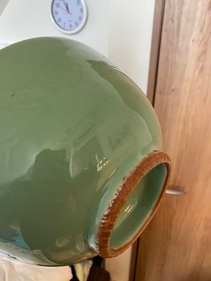 中国明時代龍泉窑深大碗箱付きサイズ高さ約13.5cm径24.5cm