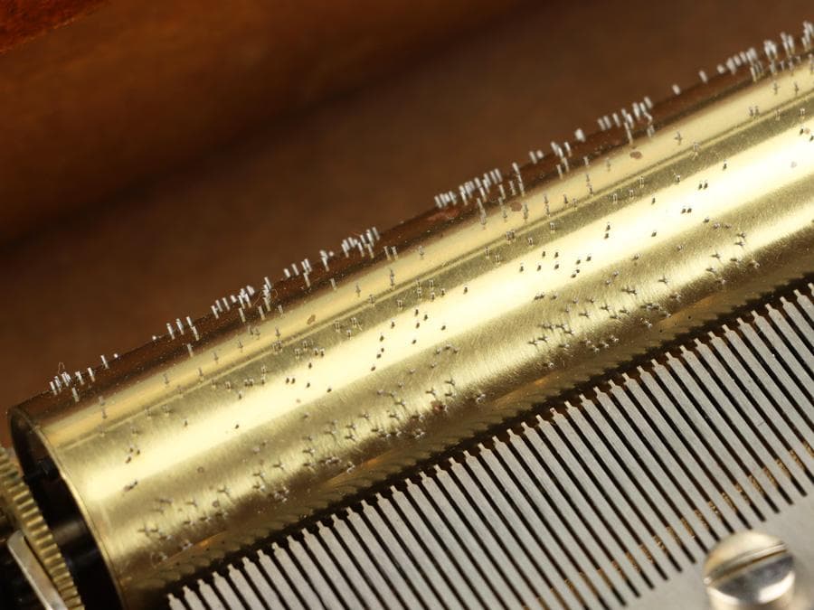 Y2534 リュージュ オルゴール ビバルディ「四季」3曲 72弁 金象嵌　ma