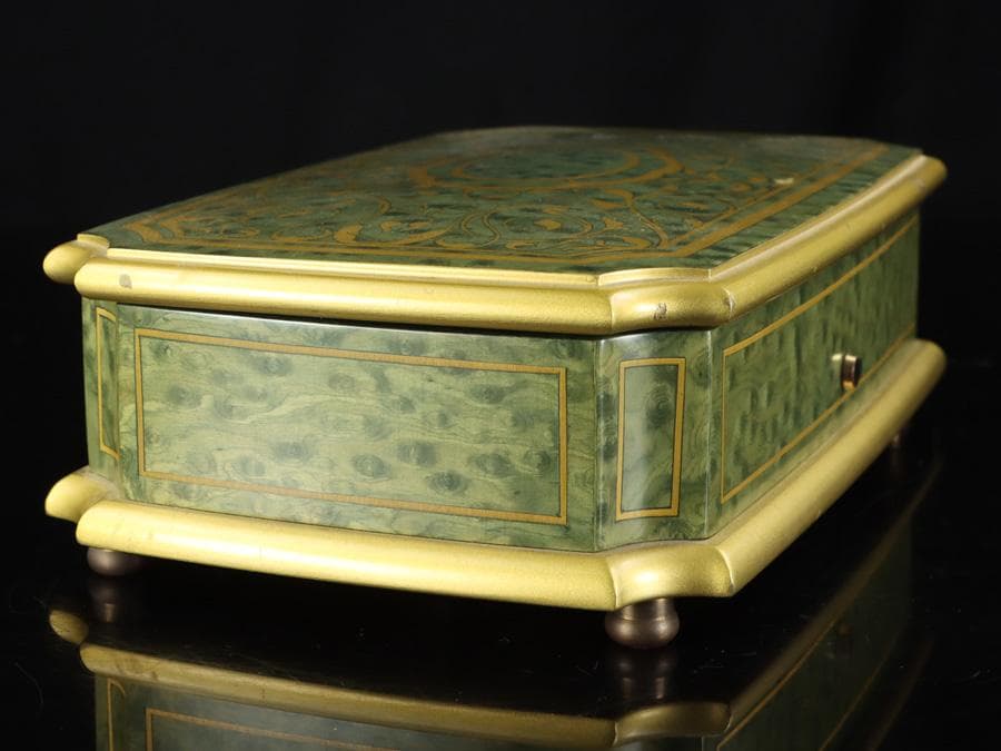 Y2534 リュージュ オルゴール ビバルディ「四季」3曲 72弁 金象嵌　ma