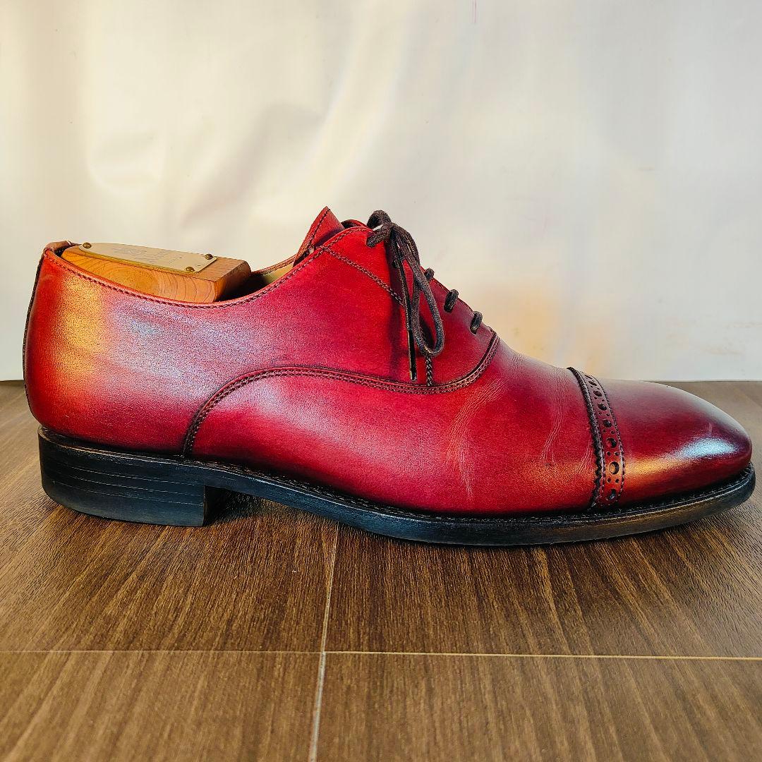 【極美品】Berwick バーウィック　スペイン製　高級バーガンディドレスベルト