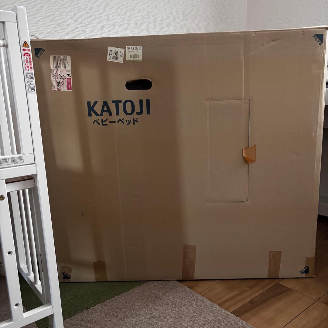 【美品⭐️送料込】KATOJI ベビーベッド(マットレスサイズ60×90)