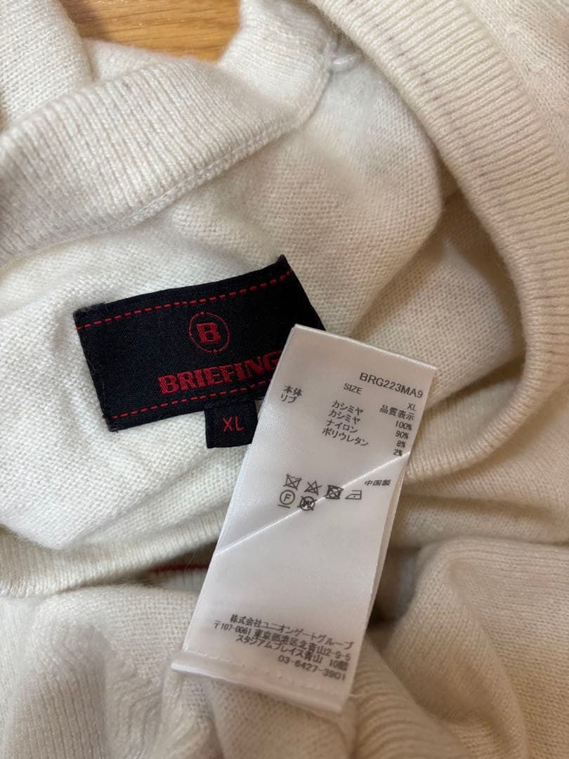 ブリーフィング　カシミヤクルーネックニット メンズゴルフ　セーター