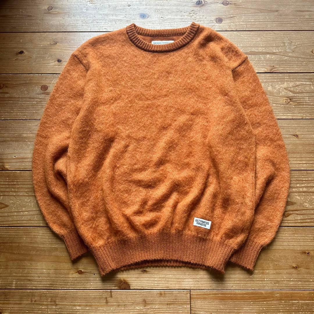 美品 ワコマリア モヘア ブレンド ミドルゲージ シャギー ニット セーター