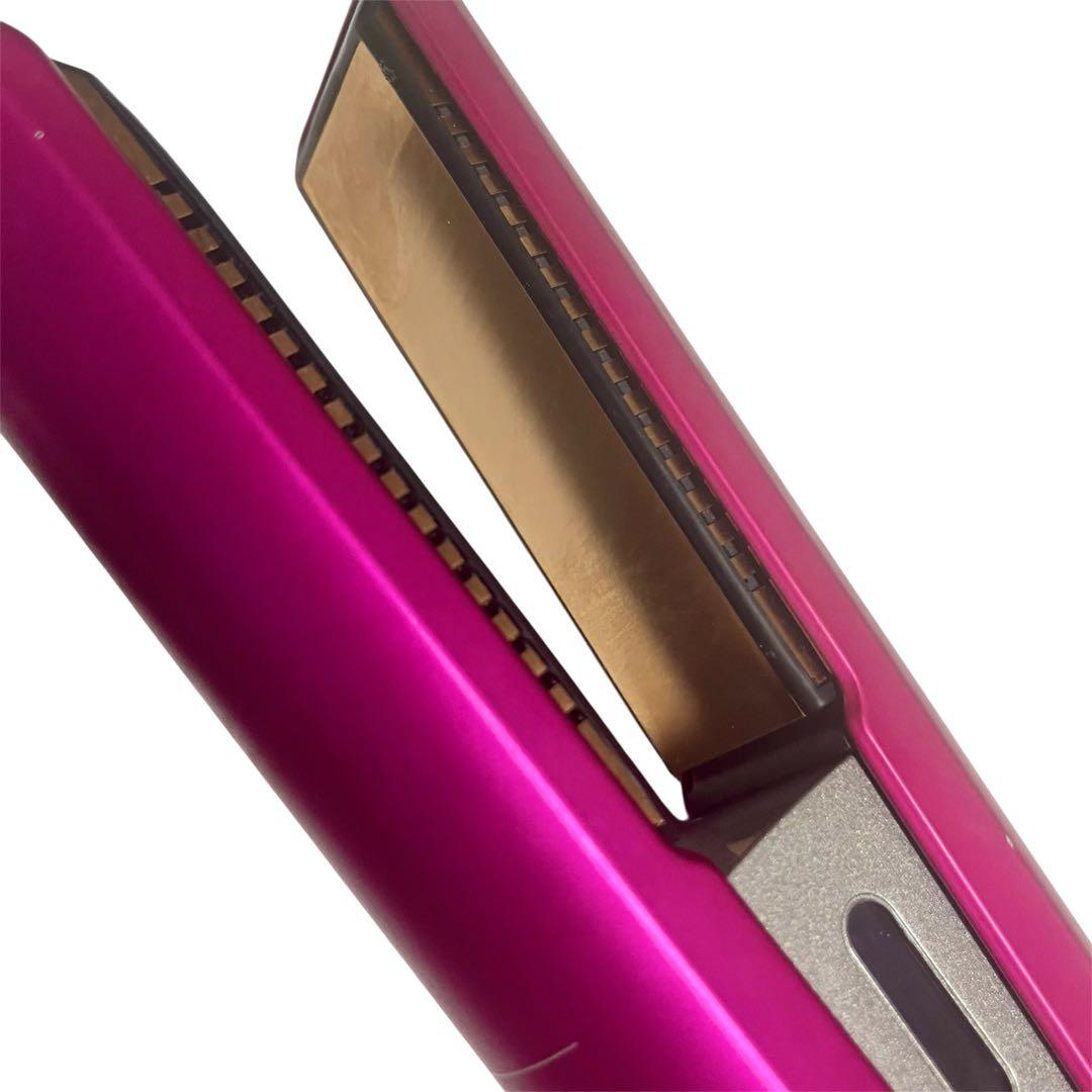 美品 dyson ダイソン ピンク ストレートヘアアイロン 温度調整機能付き