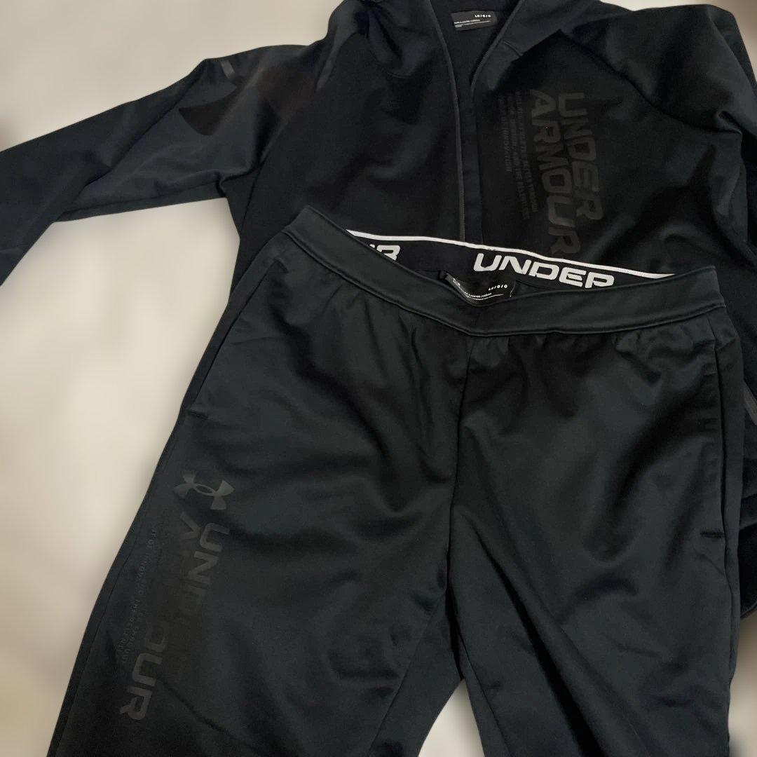 アンダーアーマー ウィンターニット　上下セット ブラック　ジャージ