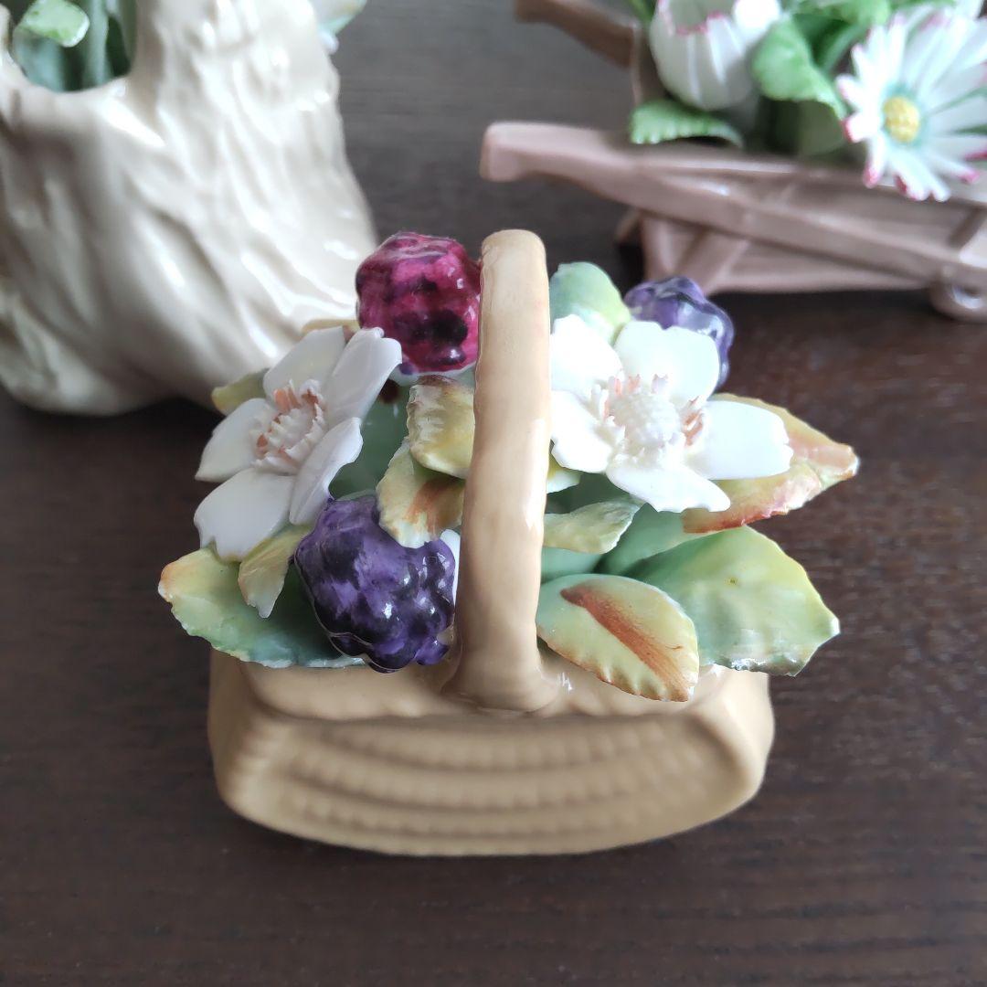 ロイヤルドルトン　花　置物　3点