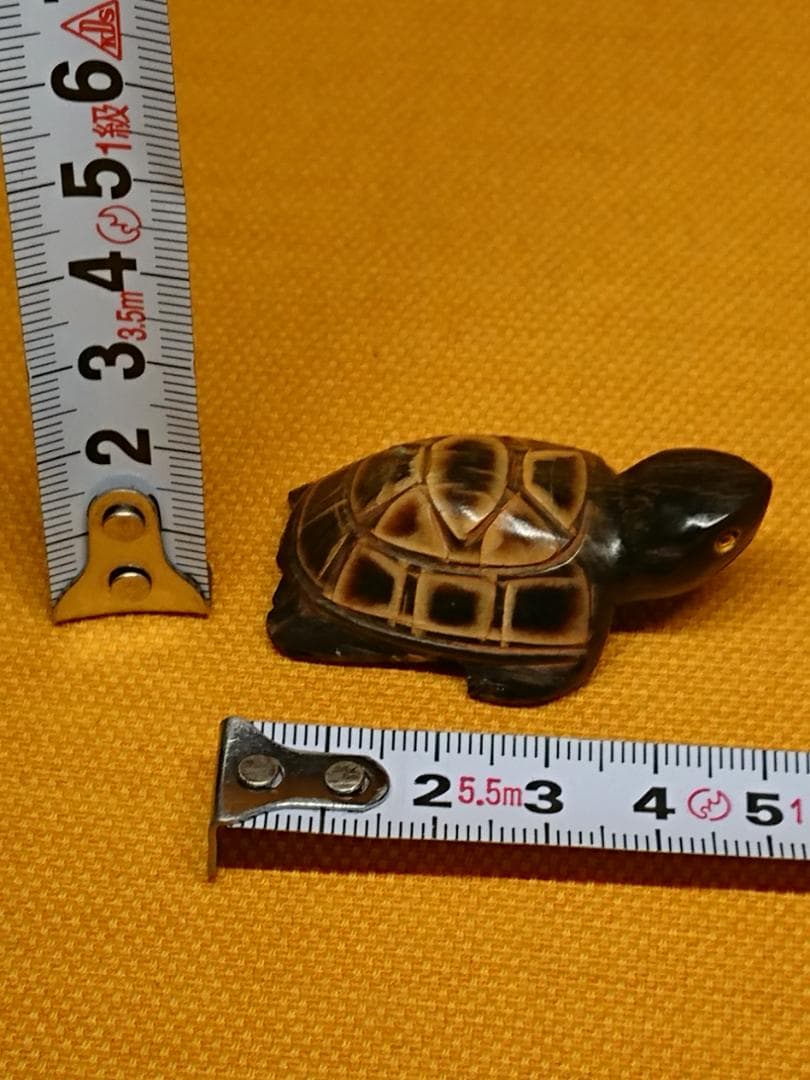 【美品】ビンテージ　カメ　亀　角材　置物　インテリア　工芸品　美術品　A1623