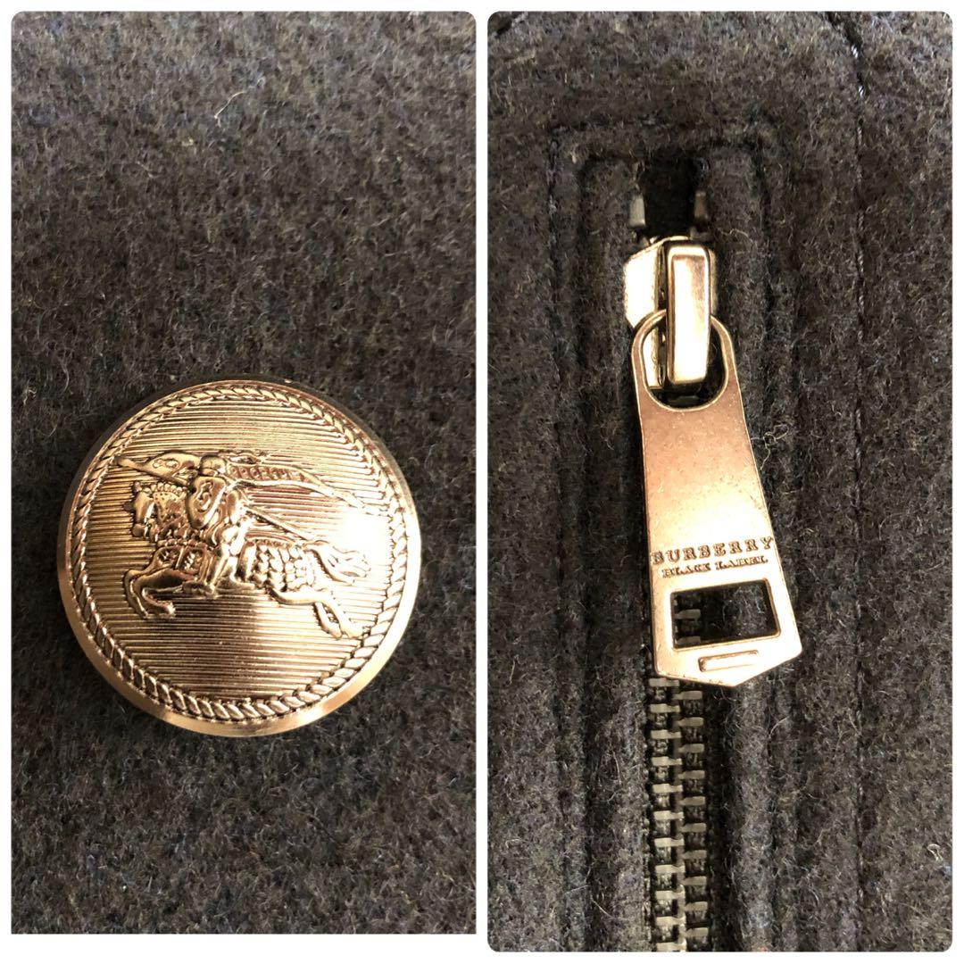 圧巻✨人気モデル　バーバリーブラックレーベル　ナポレオンコート　ロゴボタン