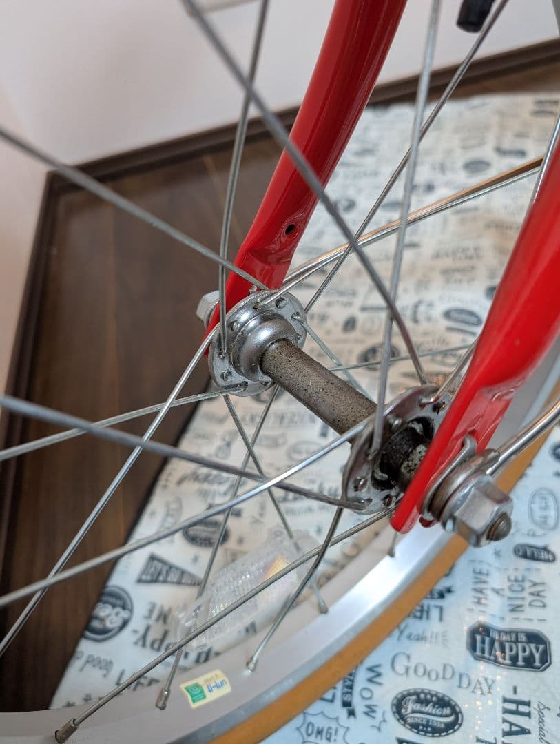 引き取り限定　HACCHI 子供用自転車 赤 かご付き