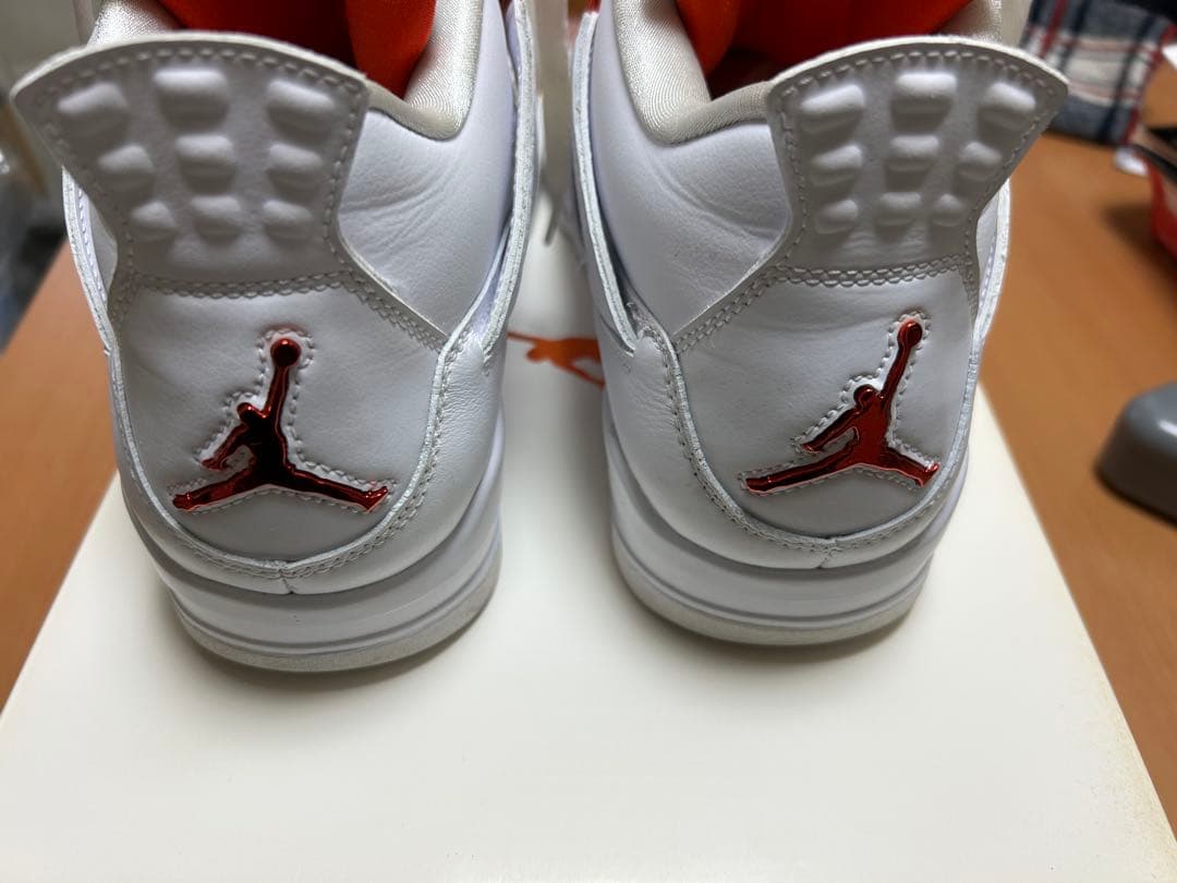 シューズ(男性用) Nike Air Jordan 4 Retro WhiteTeam Orange