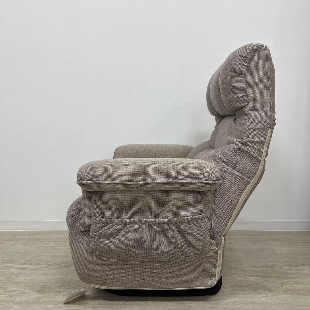 新品☆高座椅子 リクライニングチェア 回転椅子 1Pソファ ベージュ プレゼント