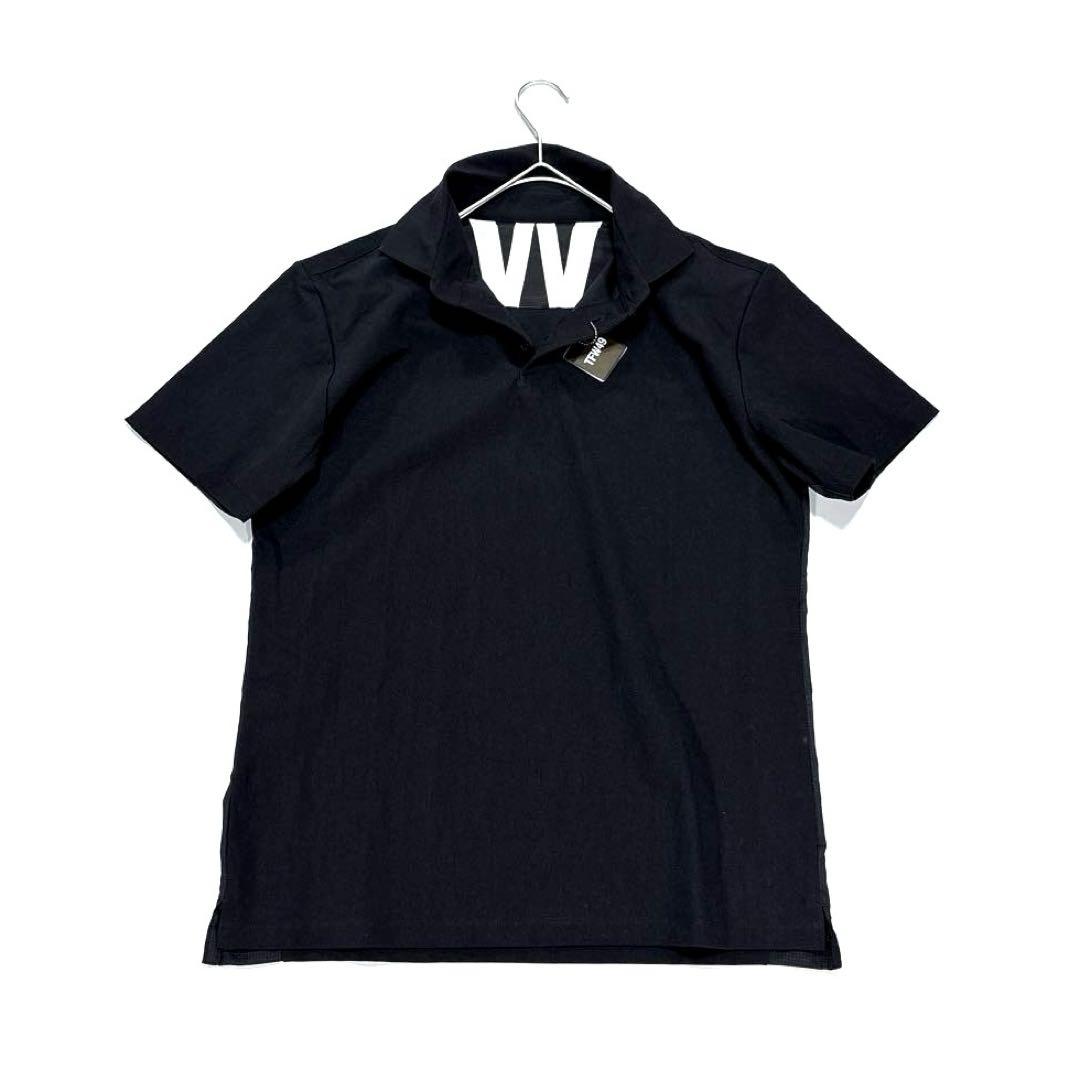 未使用品❗️TFW49 半袖ポロシャツ　ブラック　サイズ3 S程度　カモフラ襟