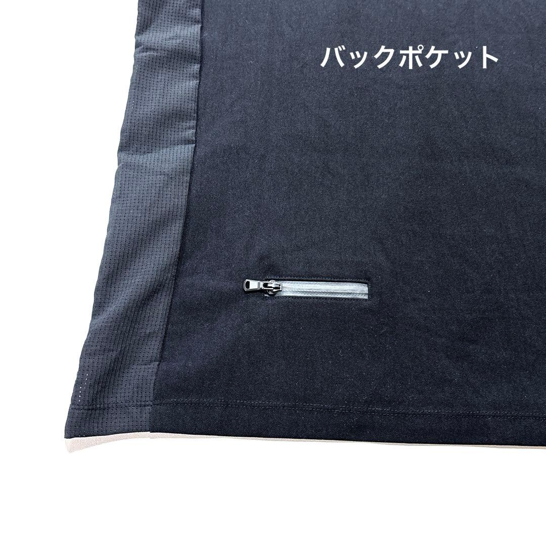 未使用品❗️TFW49 半袖ポロシャツ　ブラック　サイズ3 S程度　カモフラ襟