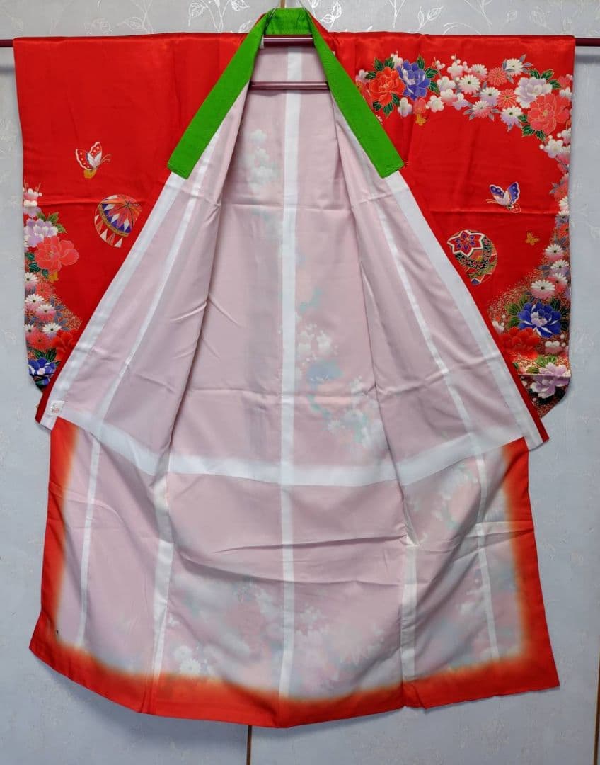 RK552子供着物着丈133センチ裄丈51センチ正絹めちゃくちゃ綺麗美品