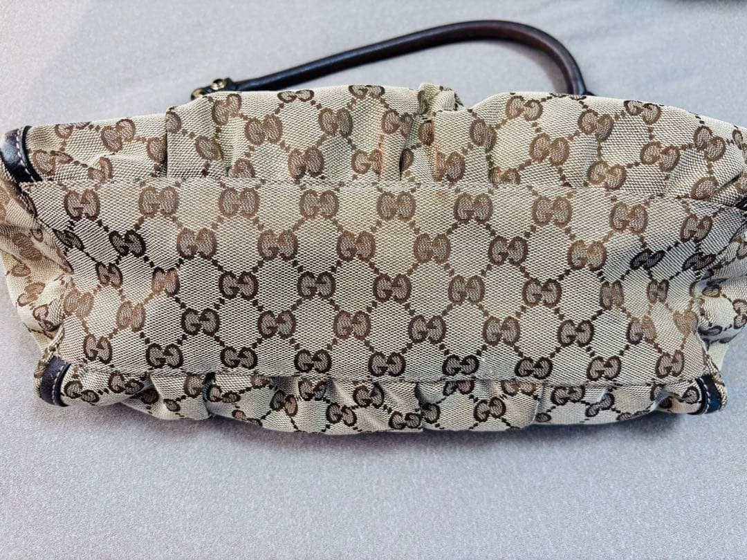 Gucci ロゴ ハンドバッグ ベージュ/ブラウン