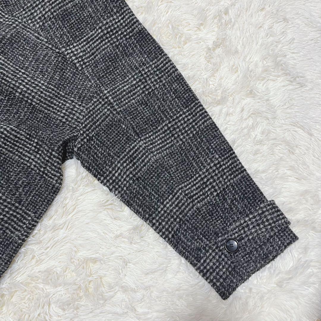 【極美品】Spick & Span Wスライバーチェックハーフコート　38