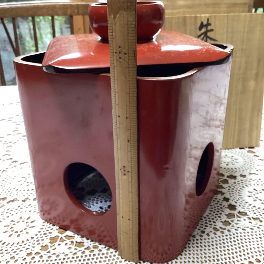 k2f3 朱杯台　漆器　年代物