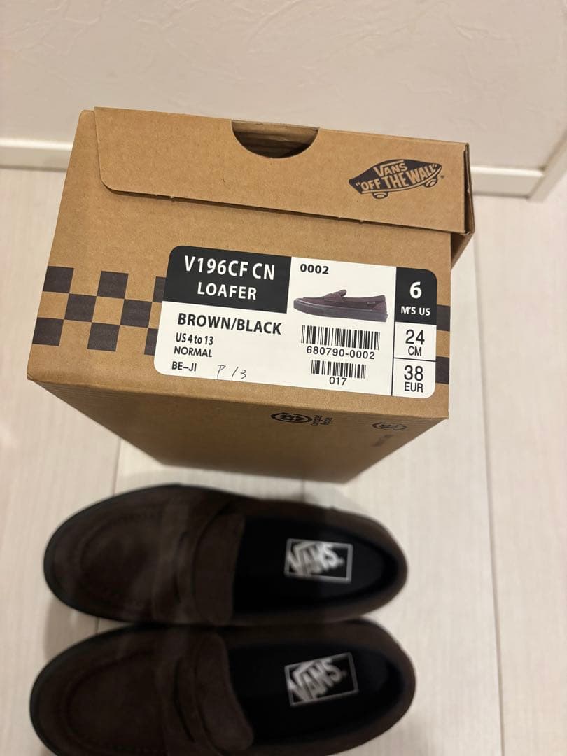 VANS V196CF CNローファー BROWN/BLACK