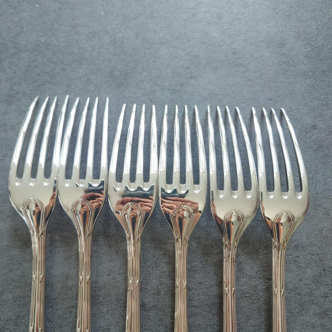 美品 クリストフル リュバン デザートフォーク 6点