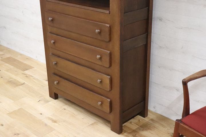 gmck527 ○ ルーマニア製 オーク 無垢材 飾り棚 チェスト ハイボード