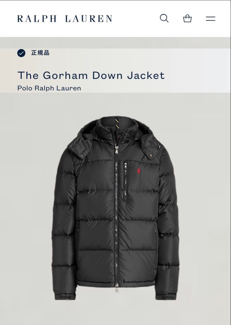 ポロラルフローレン ダウンジャケット ポニー フード 近年モデル ブラック S