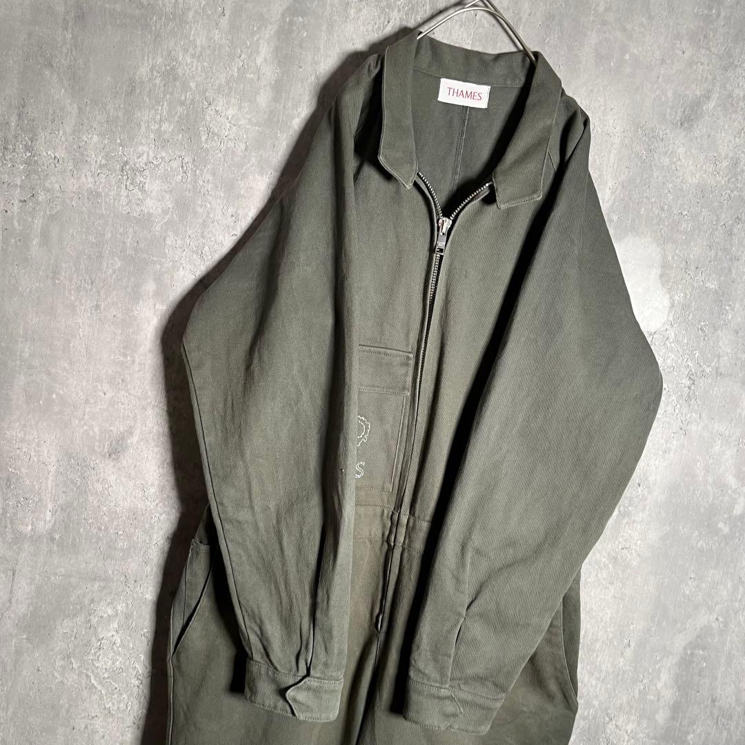 希少⭐️ THAMES MMXX. テムズ つなぎ オールインワン L オリーブ