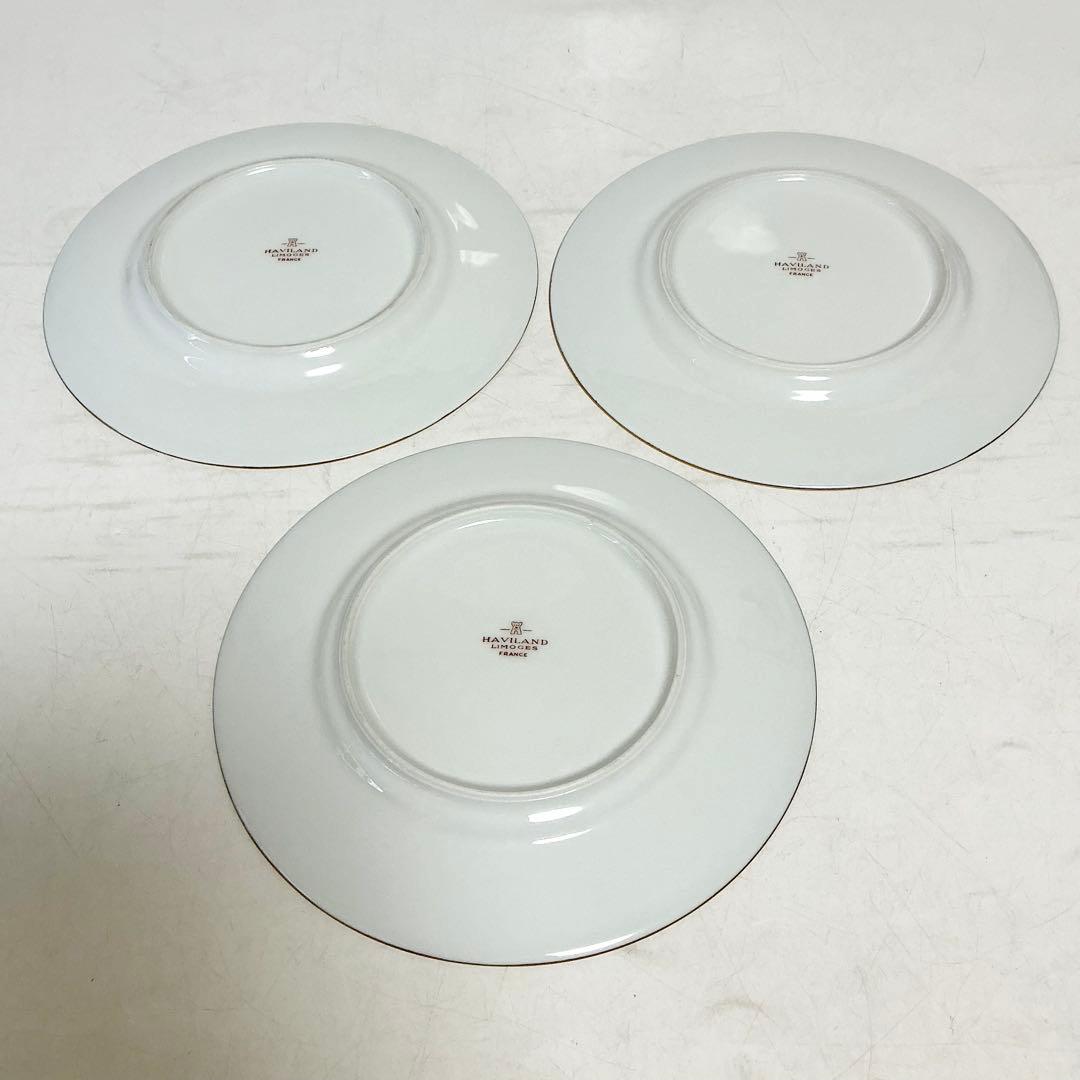 Haviland アビランド　ポンパドール　ブルーのプレート青と金の皿 セット