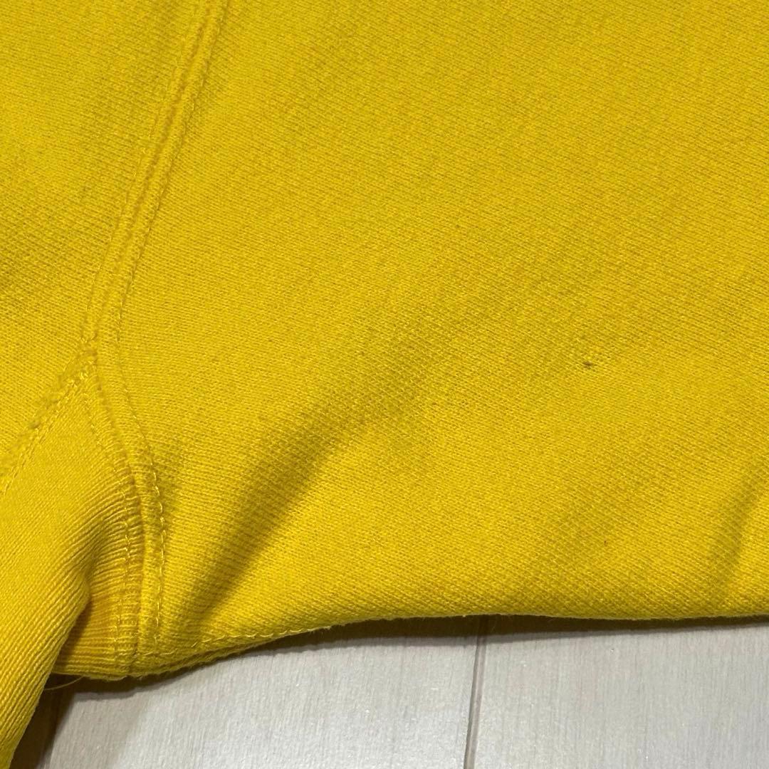 90s USA製 チャンピオン リバースウィーブ イエロー 黄色 無地 XL