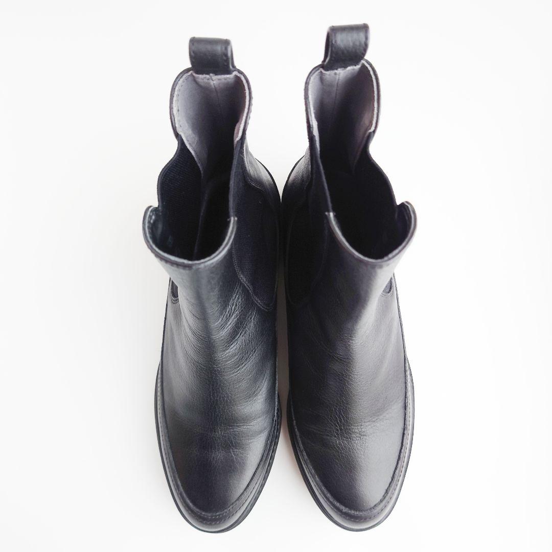 美品 ダイアナ トラックソール サイドゴア ショート ブーツ ファビオルスコーニ