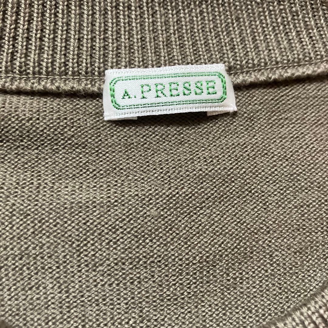 A.PRESSE セージ クルーネックニット　サイズ2