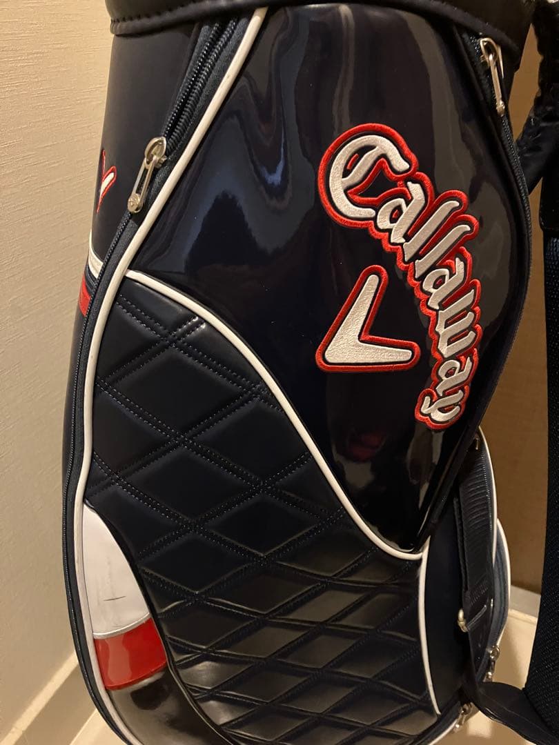 【キャロウェイ】レディースキャディバッグ、ネイビー、美品