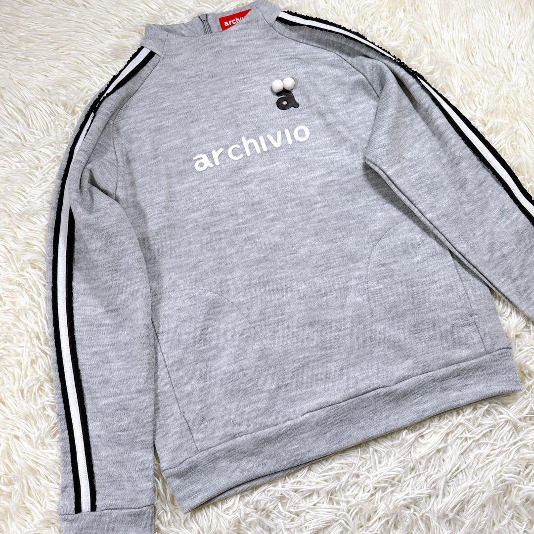 【レディース40⭐️大きめ】アルチビオ　ニットセーター　ハーフジップ モックネック