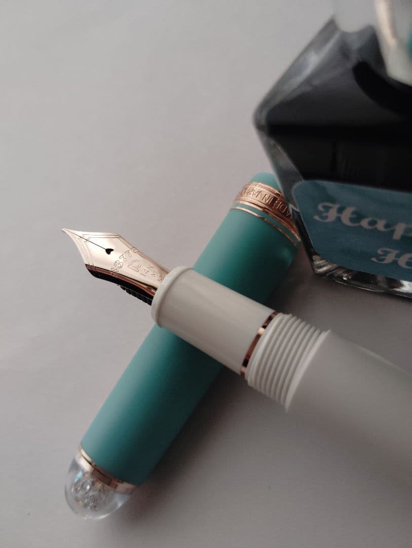 【美品】ブルーバード センチュリー Мニブ 石丸堂限定インク付 プラチナ万年筆