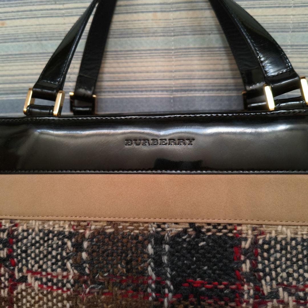 BURBERRY チェック柄トートバッグ
