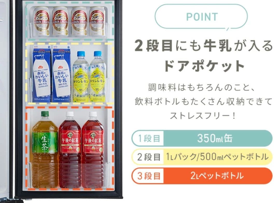 アイリスオーヤマ ホワイト 冷蔵庫