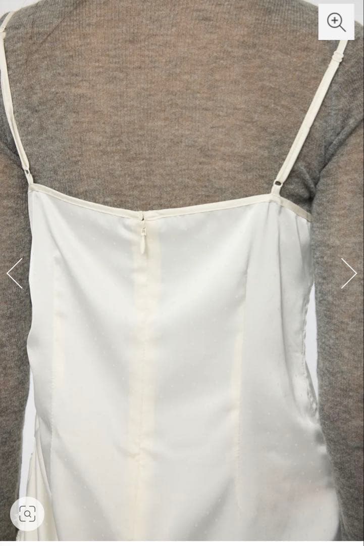 moussy DOT SATIN CAMI ドレス　ホワイト