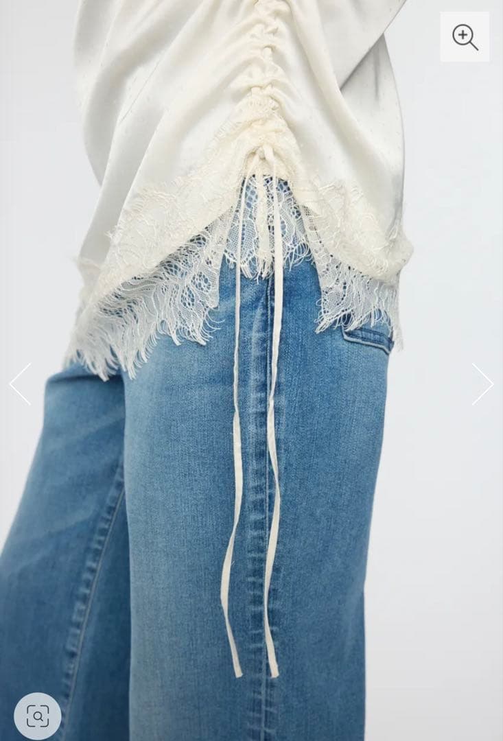 moussy DOT SATIN CAMI ドレス　ホワイト