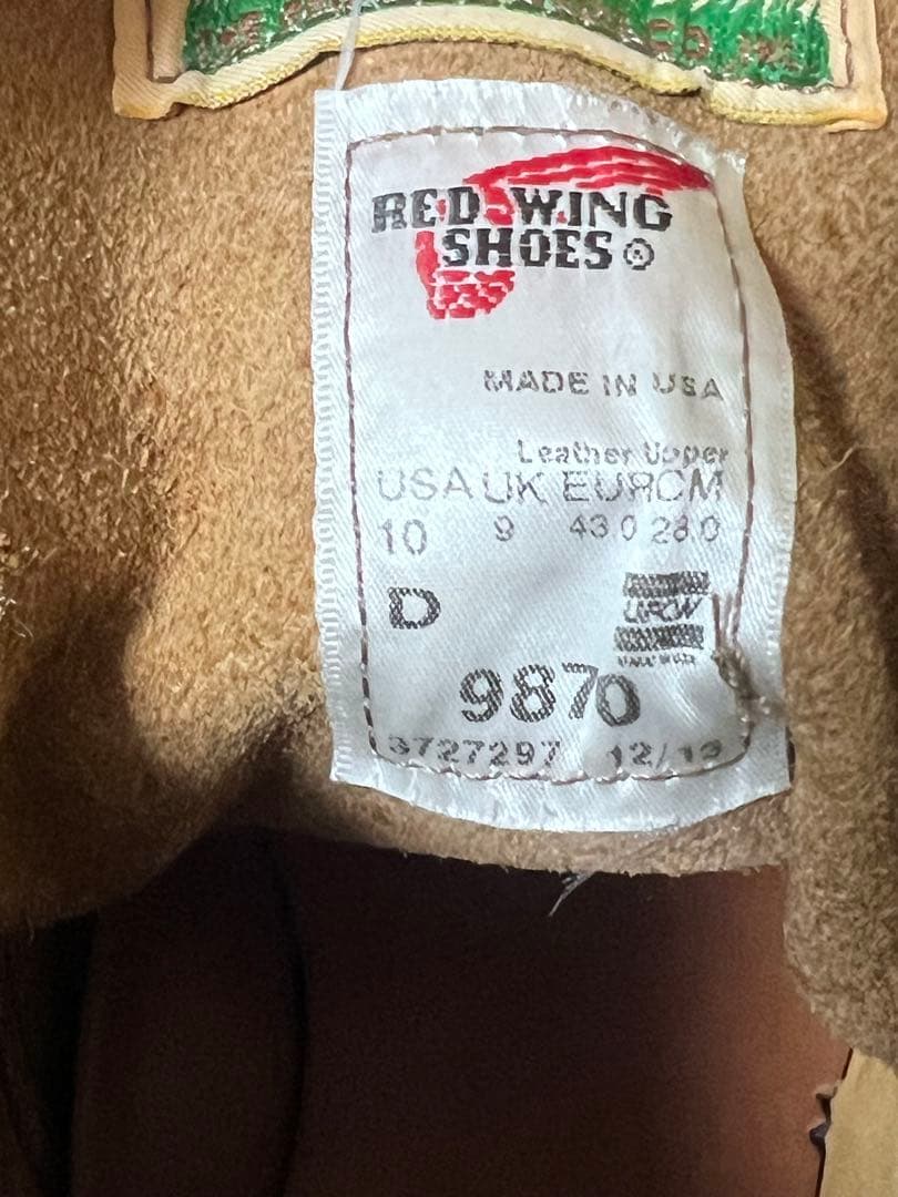 REDWING 9870 レッドウィング アイリッシュセッター 10D 28cm