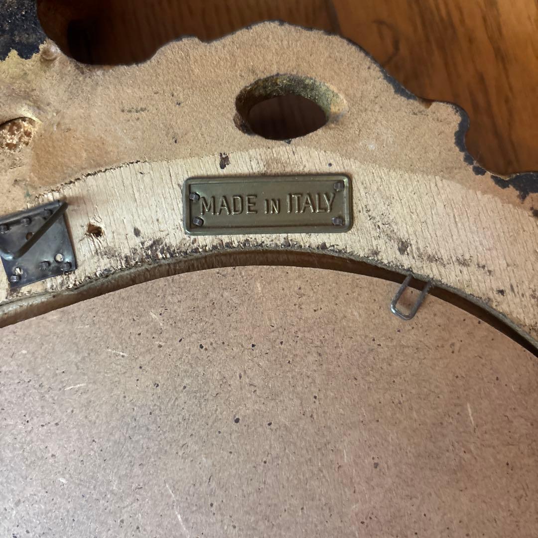 ⚠️特定月末配送　美品イタリア壁掛ミラー　ロココウォール鏡　アンティーク　ゴールド