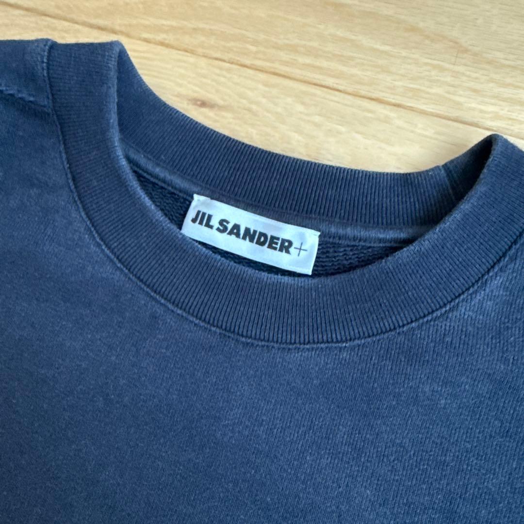 【定番BOXシルエット】JIL SANDER+ ネイビー クルーネックスウェット