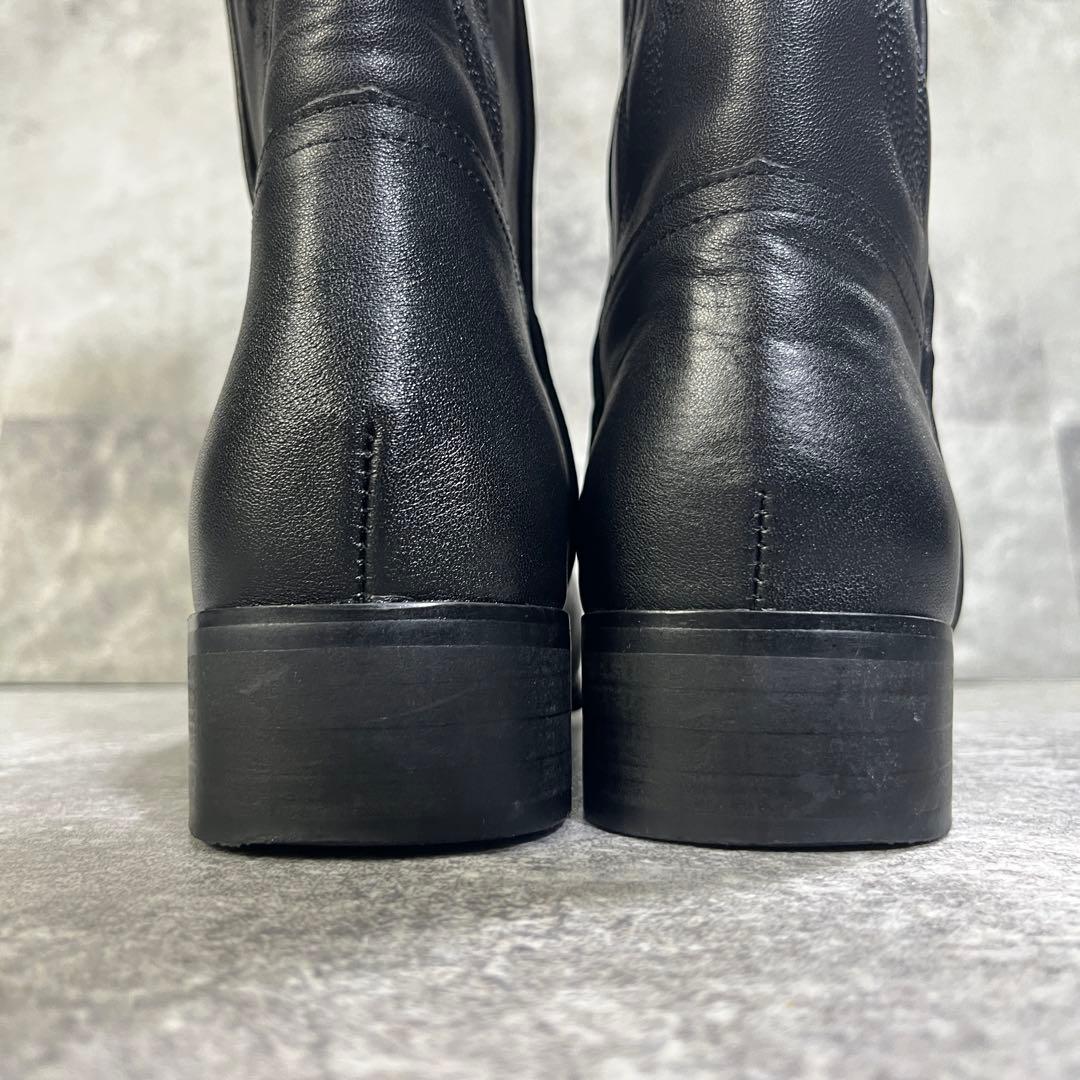 未使用品　REMME ウエスタンブーツ　38 ブラック　ペコスブーツ　24.5