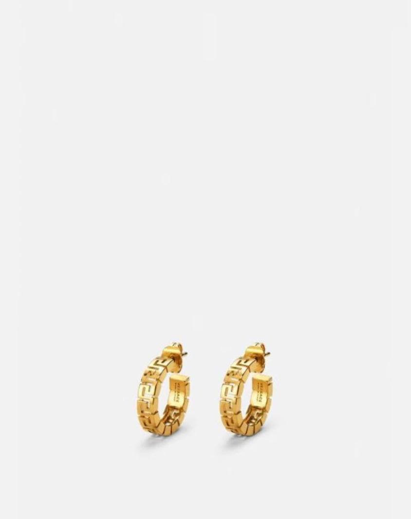 正規】 VERSACE ヴェルサーチェ グレカ フープ ピアス