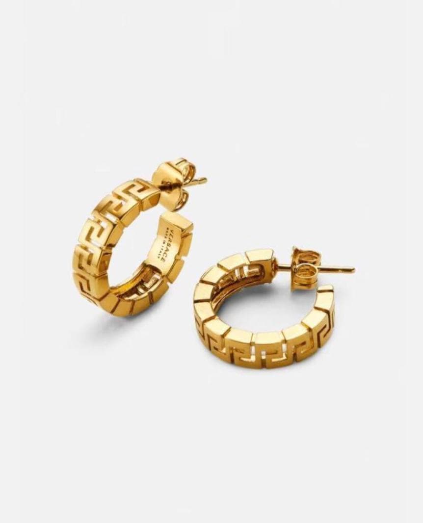 正規】 VERSACE ヴェルサーチェ グレカ フープ ピアス