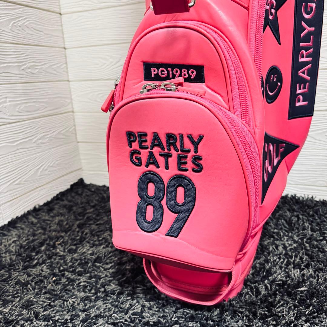 PEARLY GATES ゴルフキャディバッグ 89 ピンク ニコちゃん