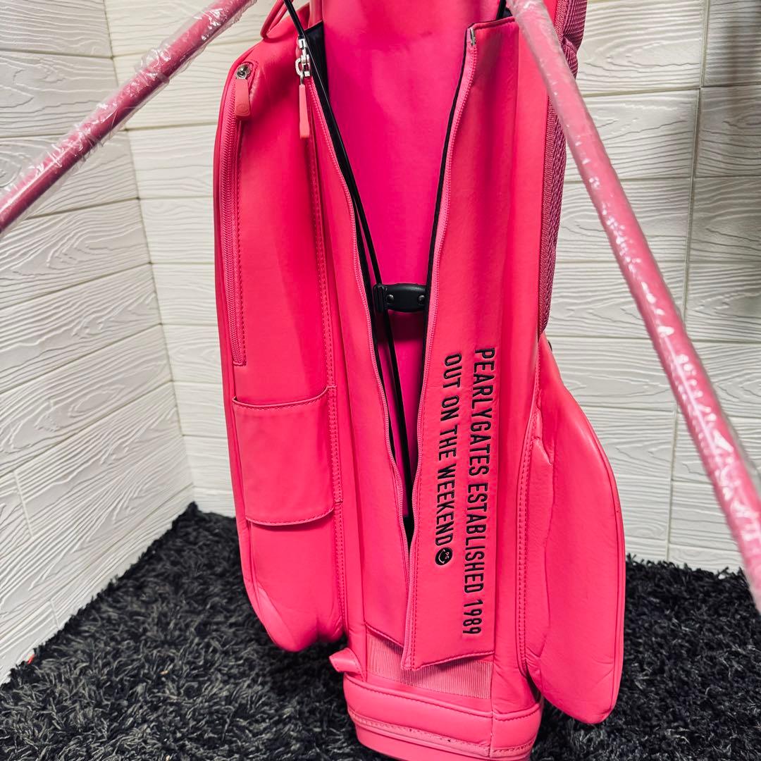 PEARLY GATES ゴルフキャディバッグ 89 ピンク ニコちゃん