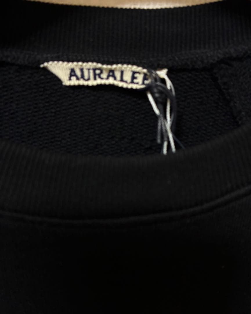 【新品タグつき】AURALEE スウェット プルオーバー　ブラック