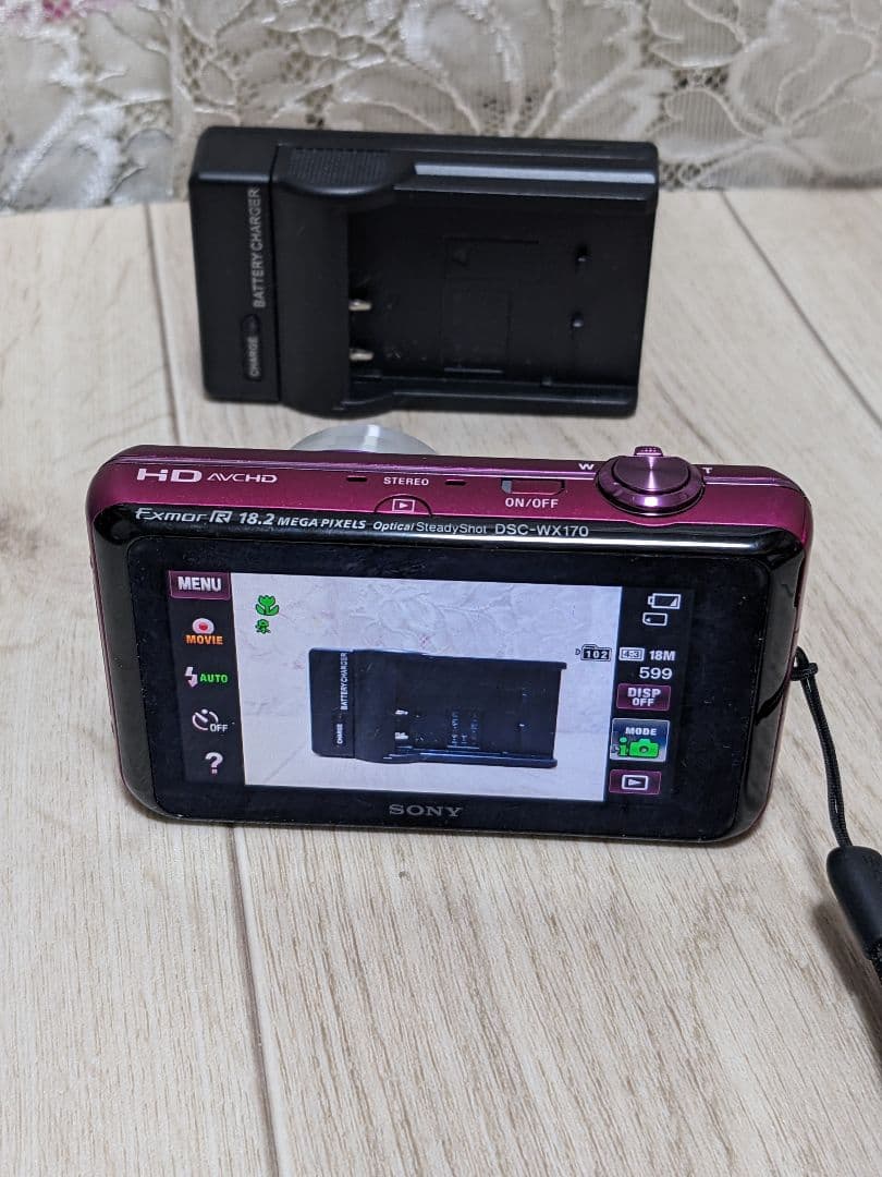SONY デジカメ wx170　動作確認済み! 1820万画像！色ピンク