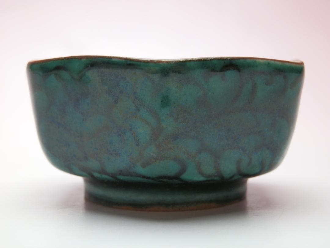 六角盃 九谷 庄三 青手 角福 2客セット E71224