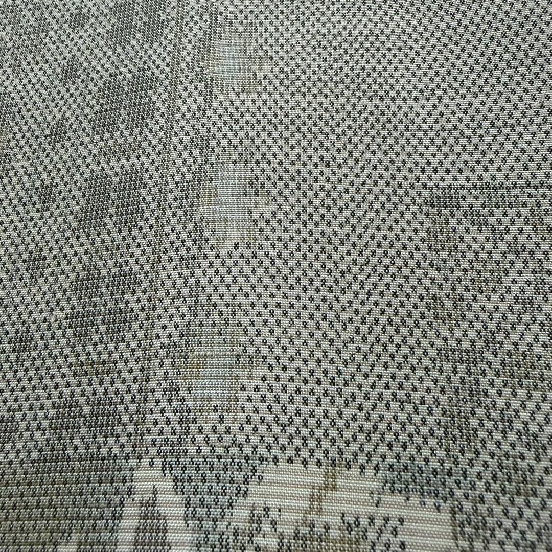 未使用近い　美品　袷　正絹　大島紬　白紬　小紋　フルセット